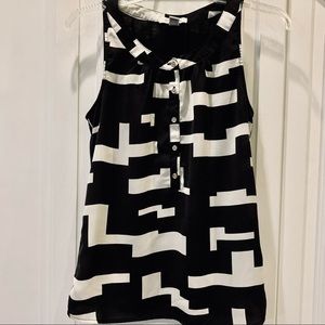 Kenneth Cole‎ Reaction Black & White Sleeveless Top S